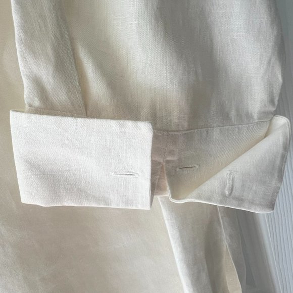 Jones Of New York Designer Women's Shirt-Style Double Pocket Linen Pullover! - Picture 9 of 12